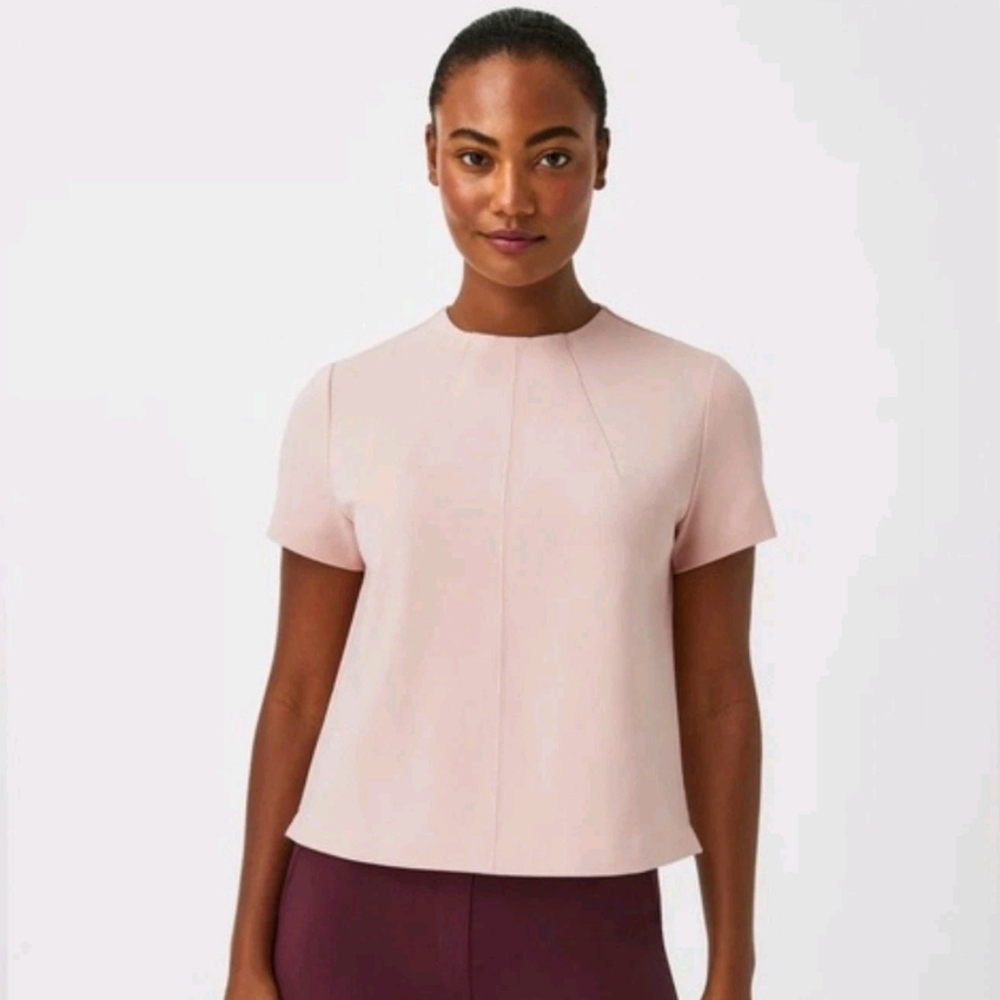SPANX The Perfect Funnel Top in Pale Pink. Premium ponte Fabric Size 1X And 3X